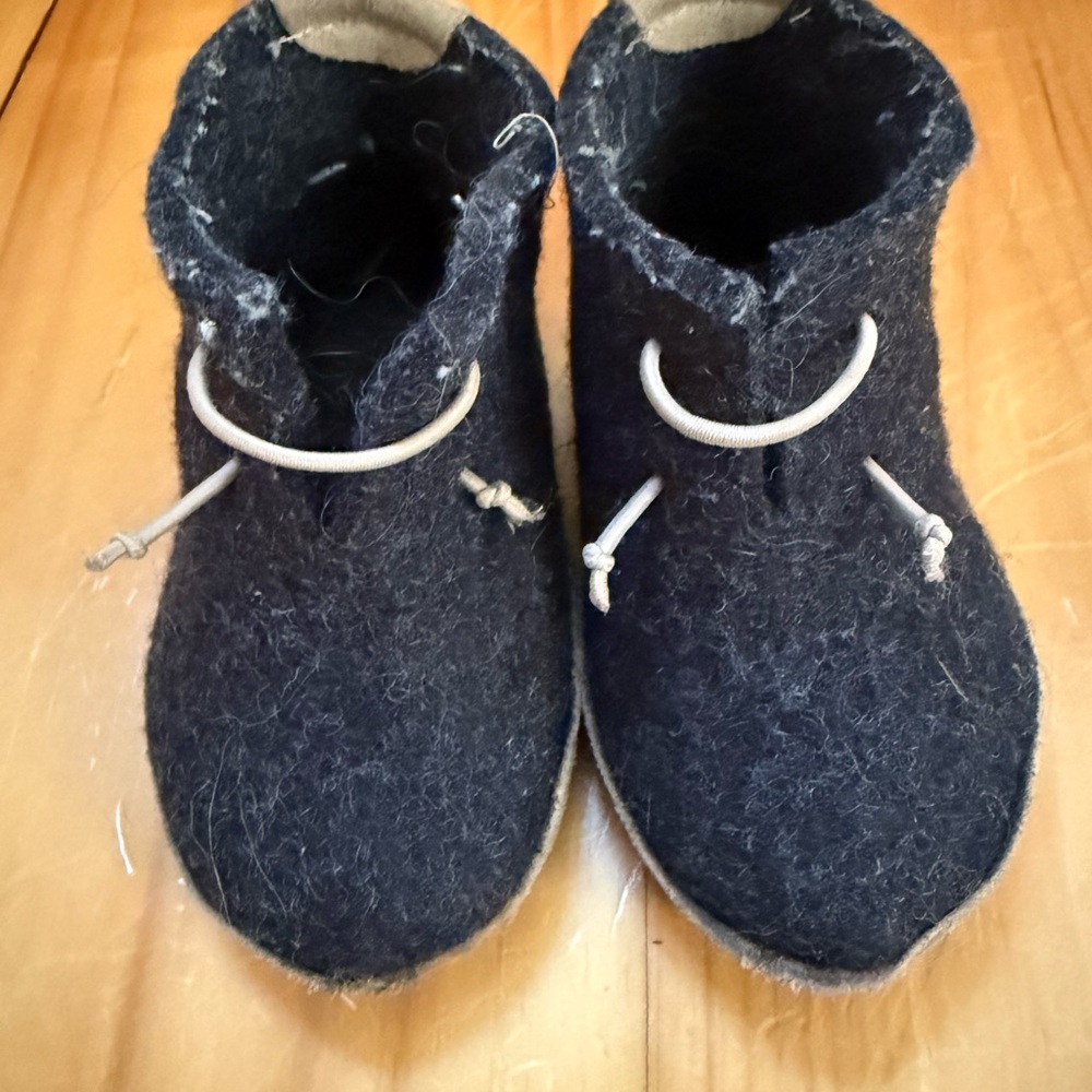 Glerups Warm Black Kids felt Slippers/boots